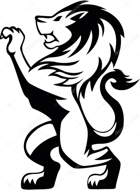 lions standing|standing lion symbol.